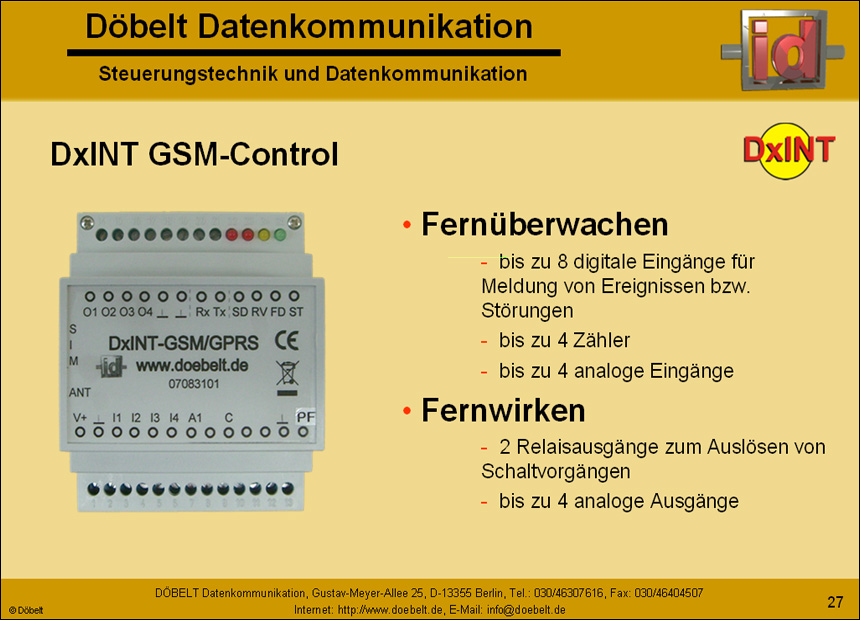 Dbelt Datenkommunikation - Produktprsentation: multiple - Folie 27
